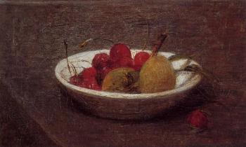 Henri Fantin-Latour : Still Life of Cherries and Almonds